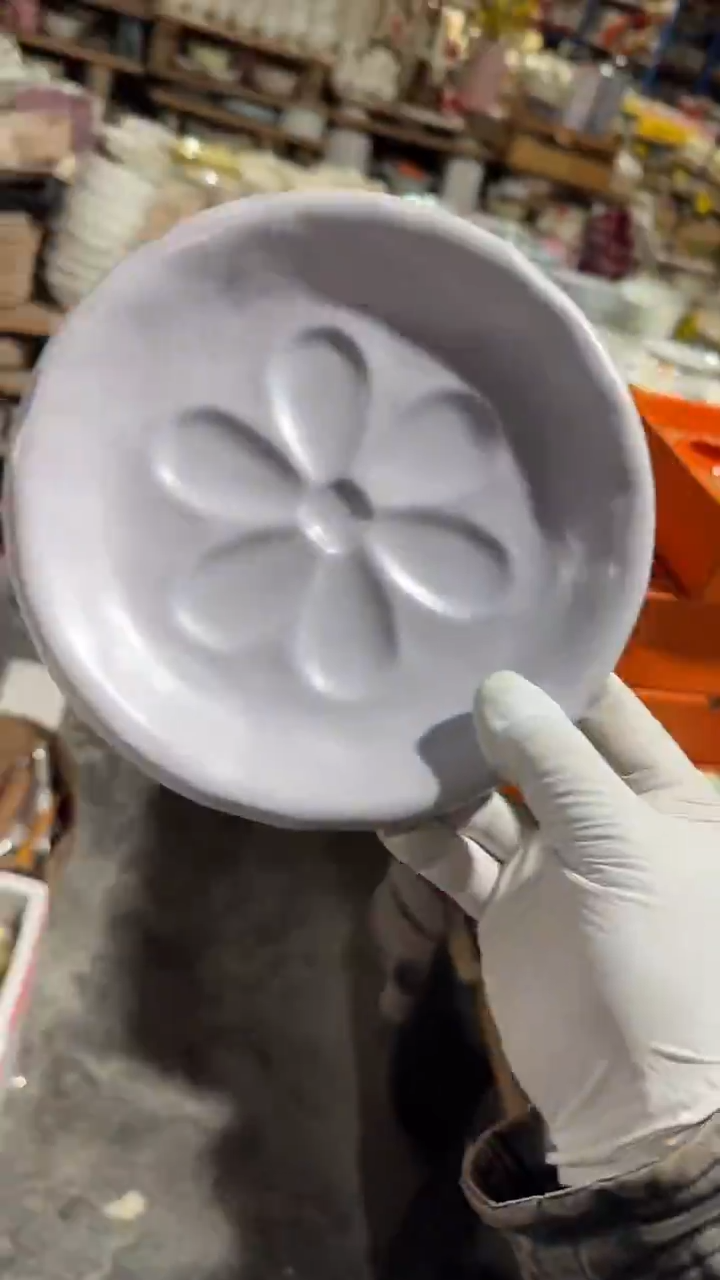 陶瓷紫色浅盘微瑕 凑满20元包邮