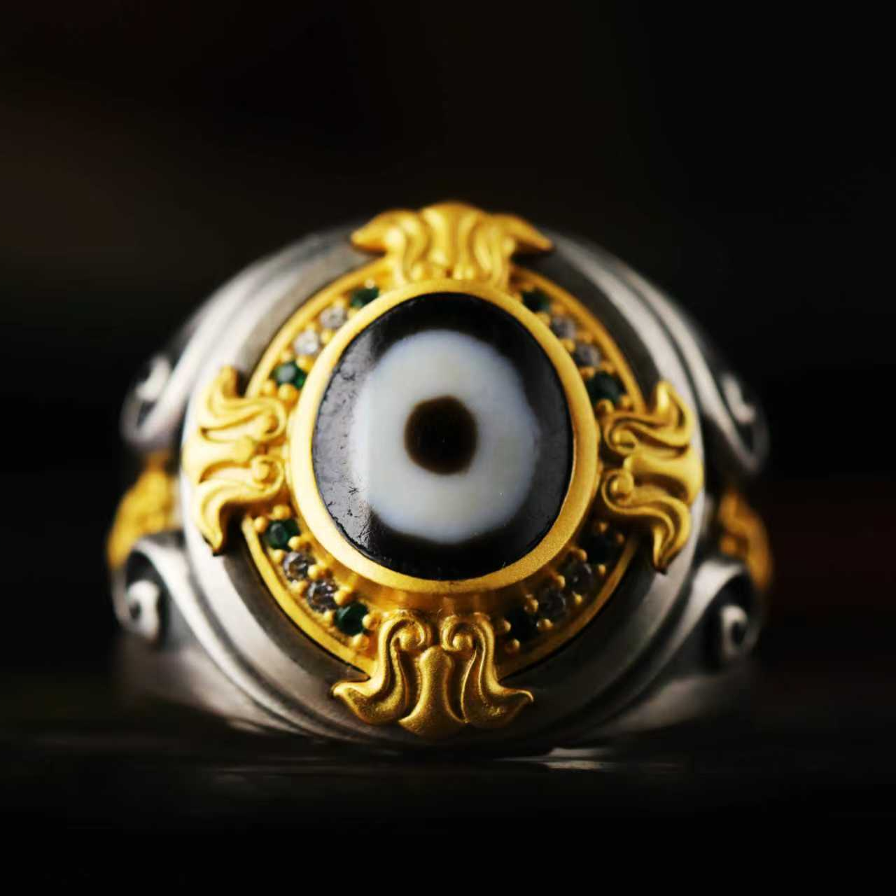 925银戒指 【传饰圣藏】金刚杵戒指（破除烦恼 招财纳福）