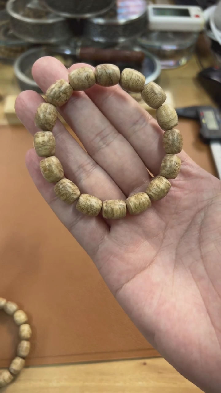 【闪购商品】沉香手串海南黎峒虎斑鼓珠单圈030113468