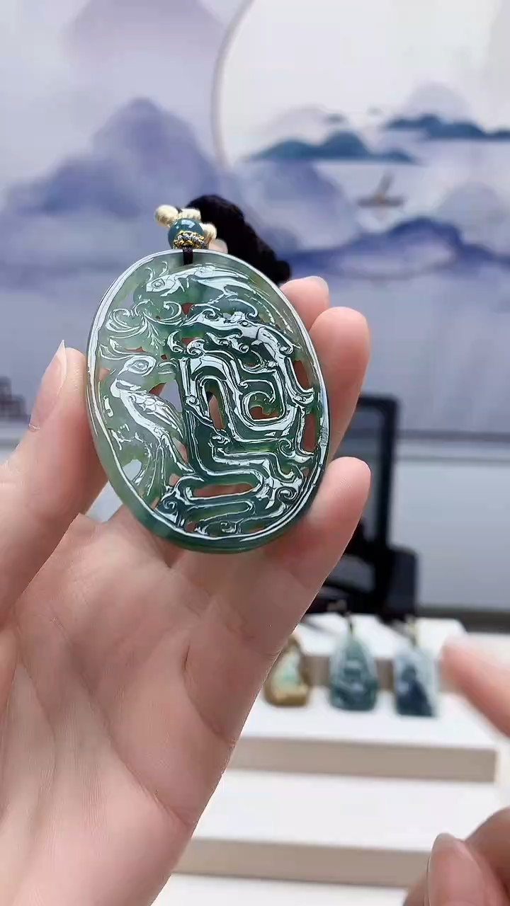 未镶嵌定制翡翠5028ry-毛货挂件59