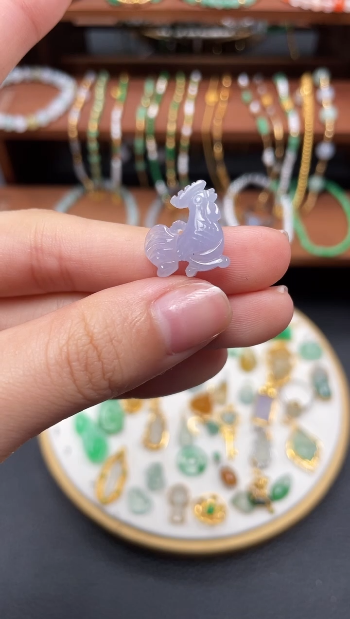 【闪购商品】翡翠吊坠(不含链)18K金镶嵌一个   JK716