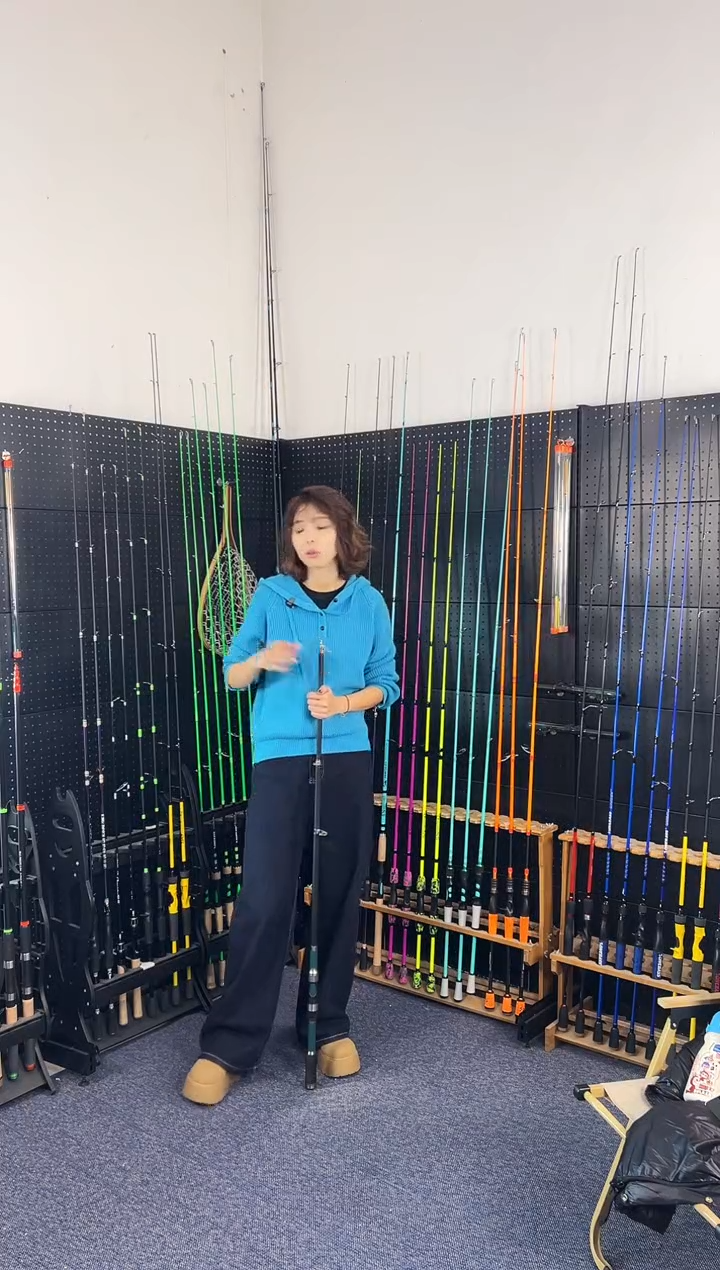 2.7m碳素伶俐虫绿色2.7米直柄（瑕疵尾货竿，没有售后，介意勿拍）