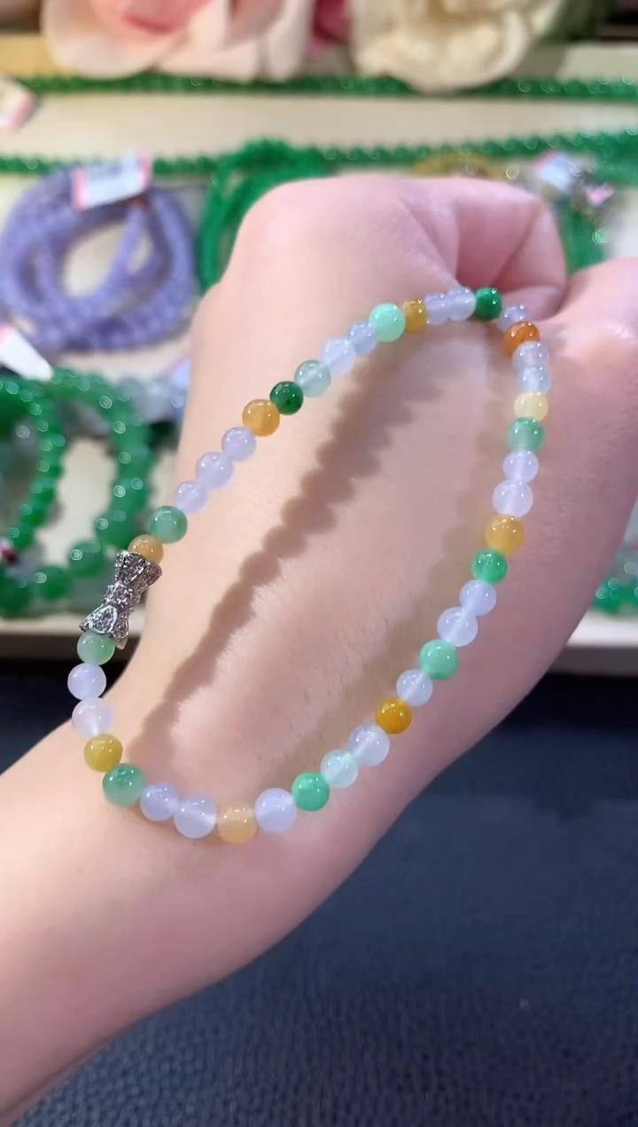 未镶嵌手串翡翠冬日珠宝多样性发货一件E5