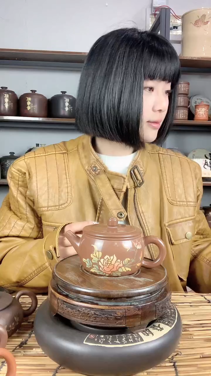 【闪购商品】罐建水紫陶手工彩填水亮壶