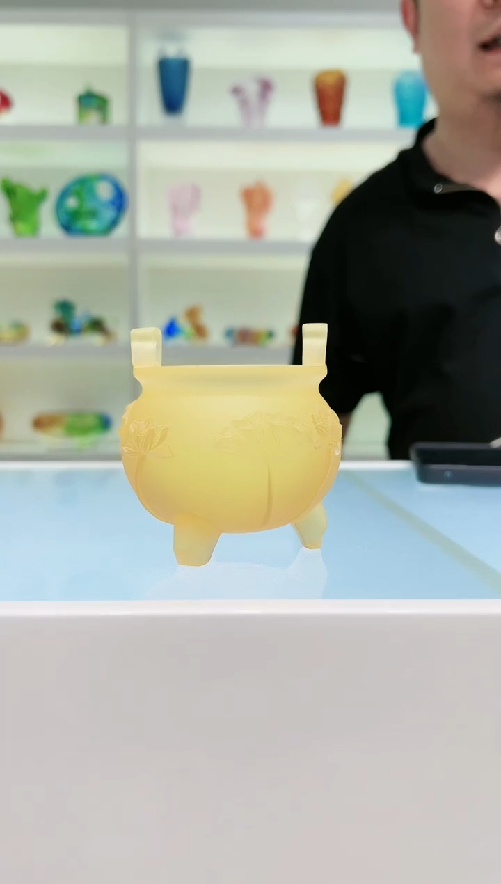 【闪购商品】茶宠古法琉璃荷花香炉