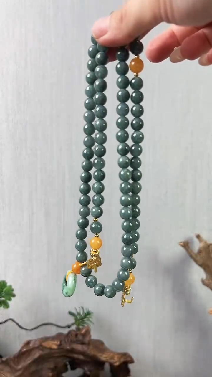 【闪购商品】翡翠颈饰未镶嵌珠链男士