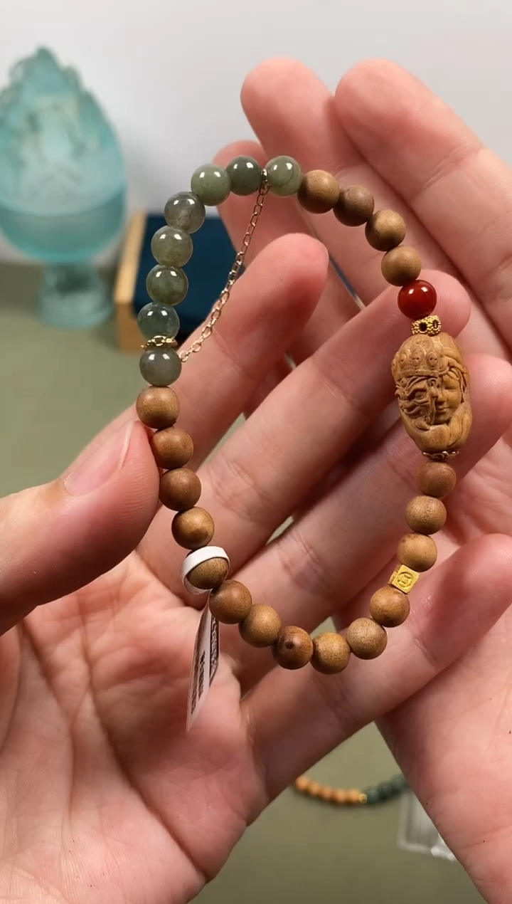 檀香木印度老山檀香0.6扎西拉姆手串