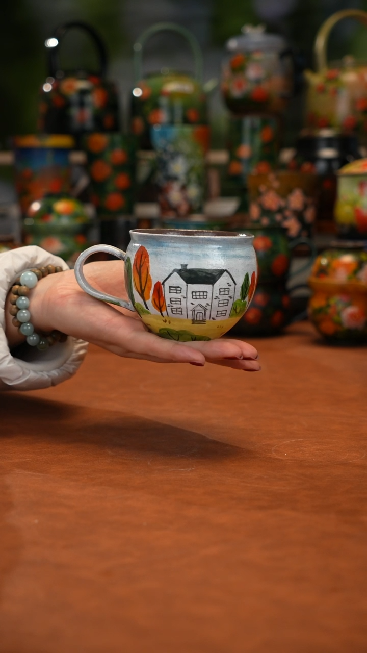 陶瓷油画手绘釉下彩