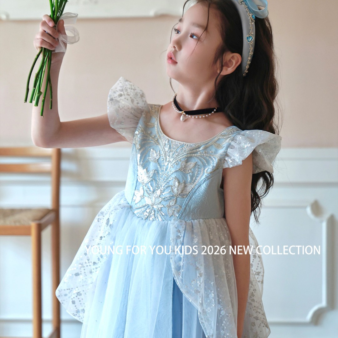 YFY春夏新款女童辛德瑞拉灰姑娘公主蓬蓬裙高贵轻奢生日连衣裙