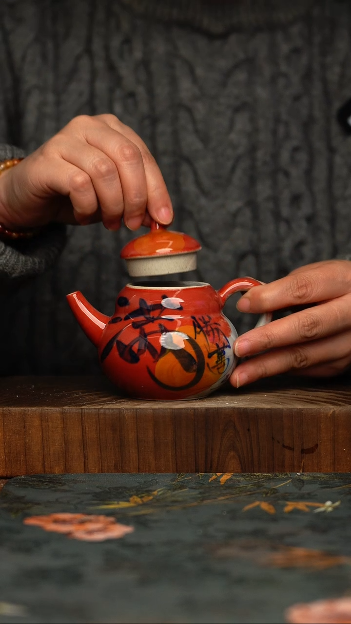 瓷片釉下彩手工手绘同款