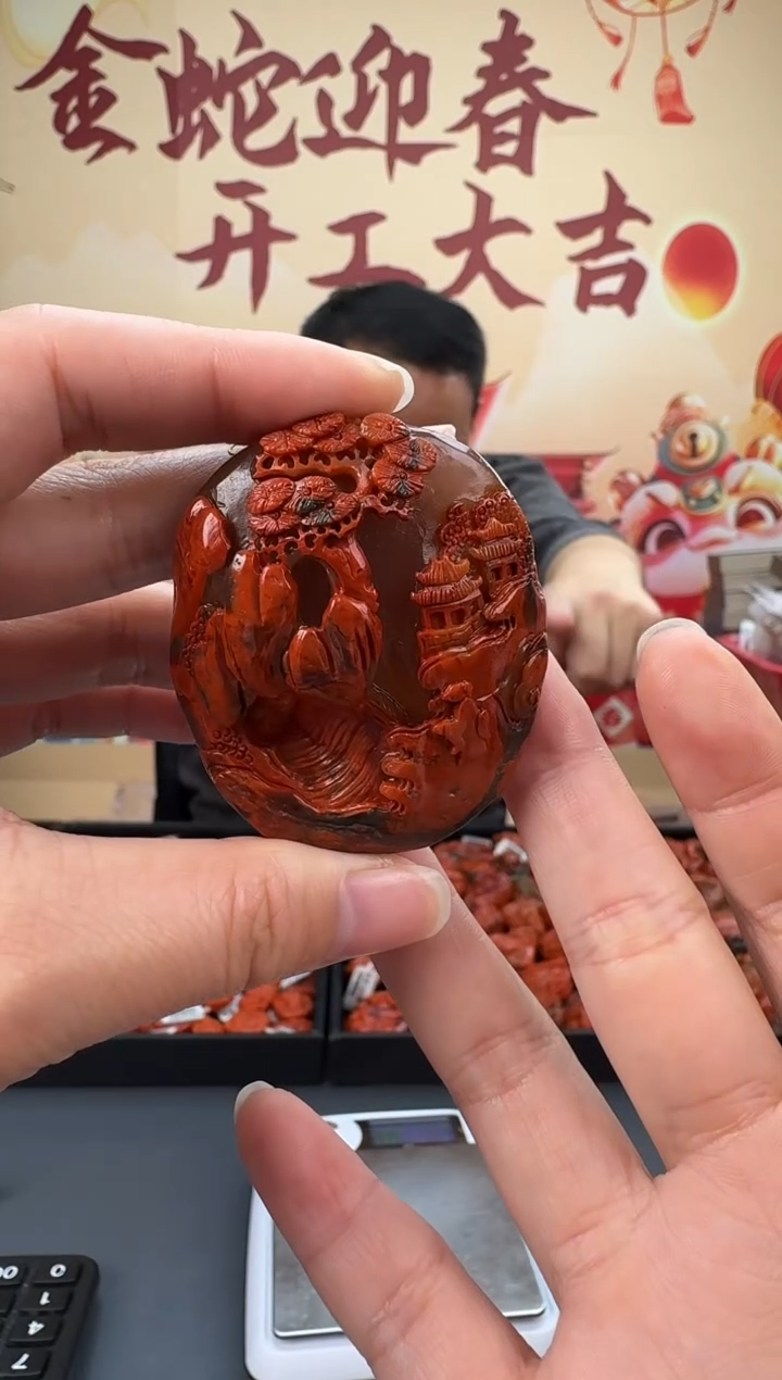 【闪购商品】南红玛瑙雕刻未镶嵌034ZB0210产品一个