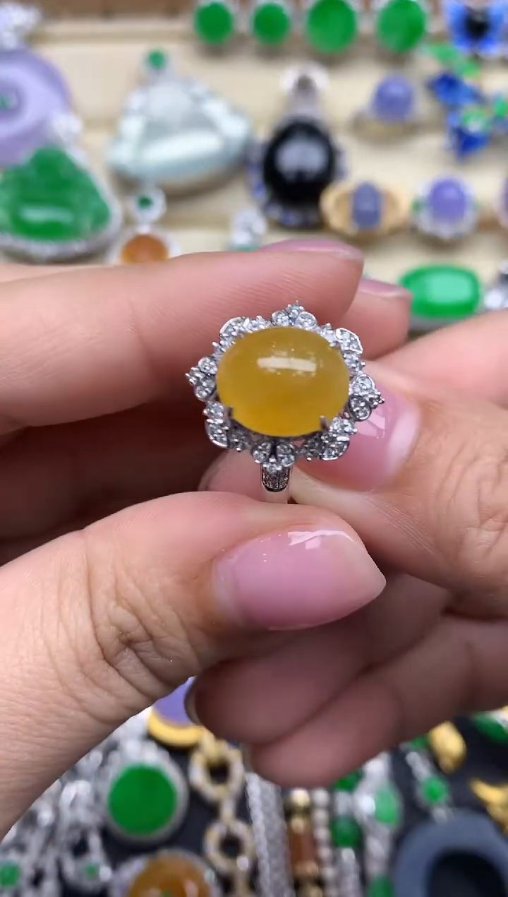 【闪购商品】翡翠戒指18K金镶嵌669-中国好珍宝