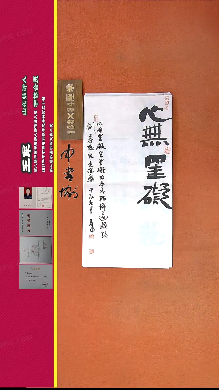 【闪购商品】书法550王军书法精品作品