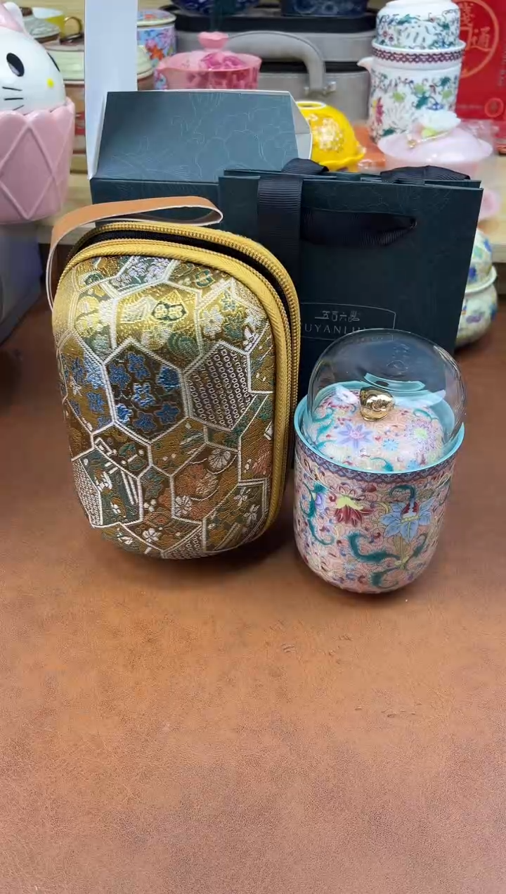 陶陶瓷茶具摆件旅行套组