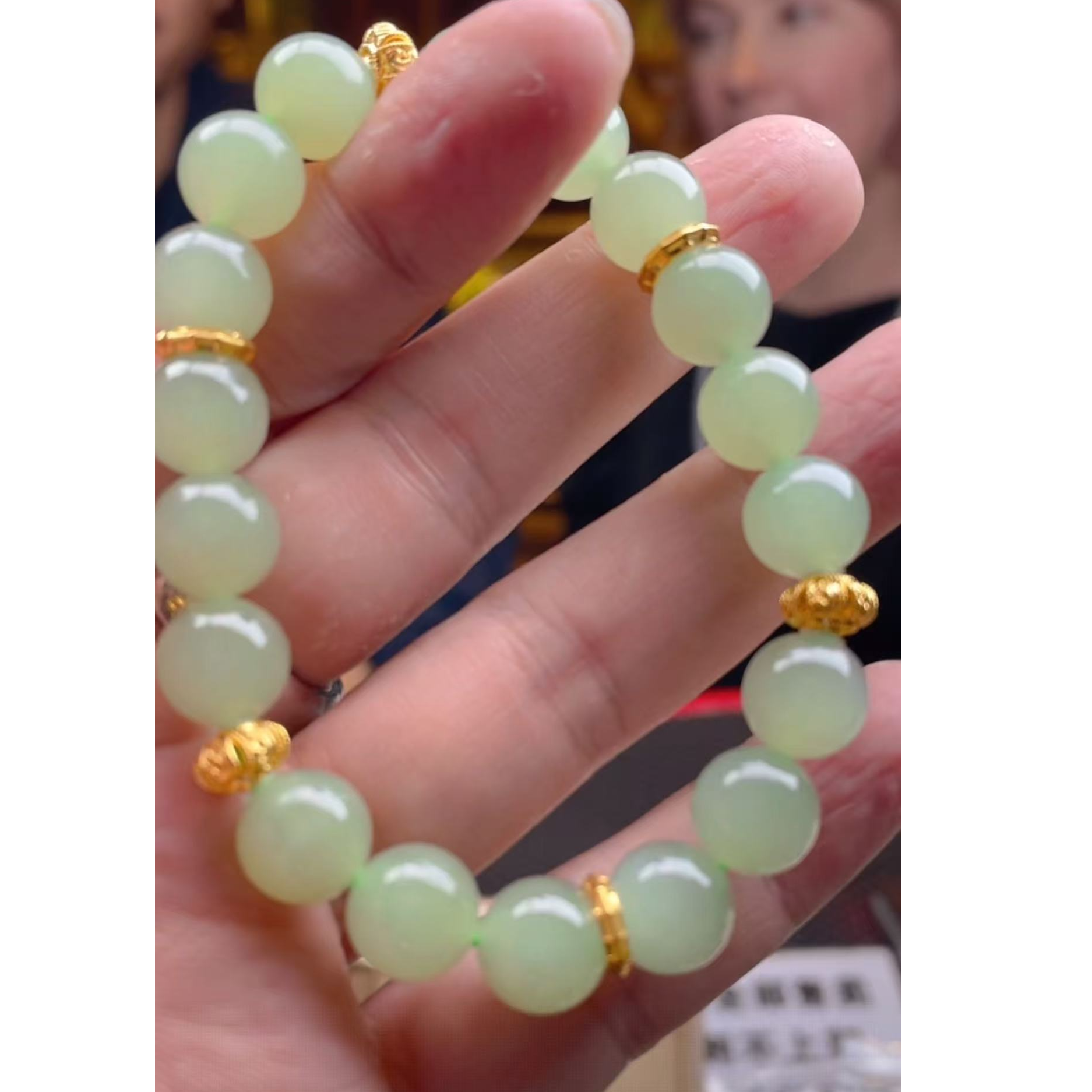  【玉经纶】182236/HQ31-和田玉手串-多样性发其一