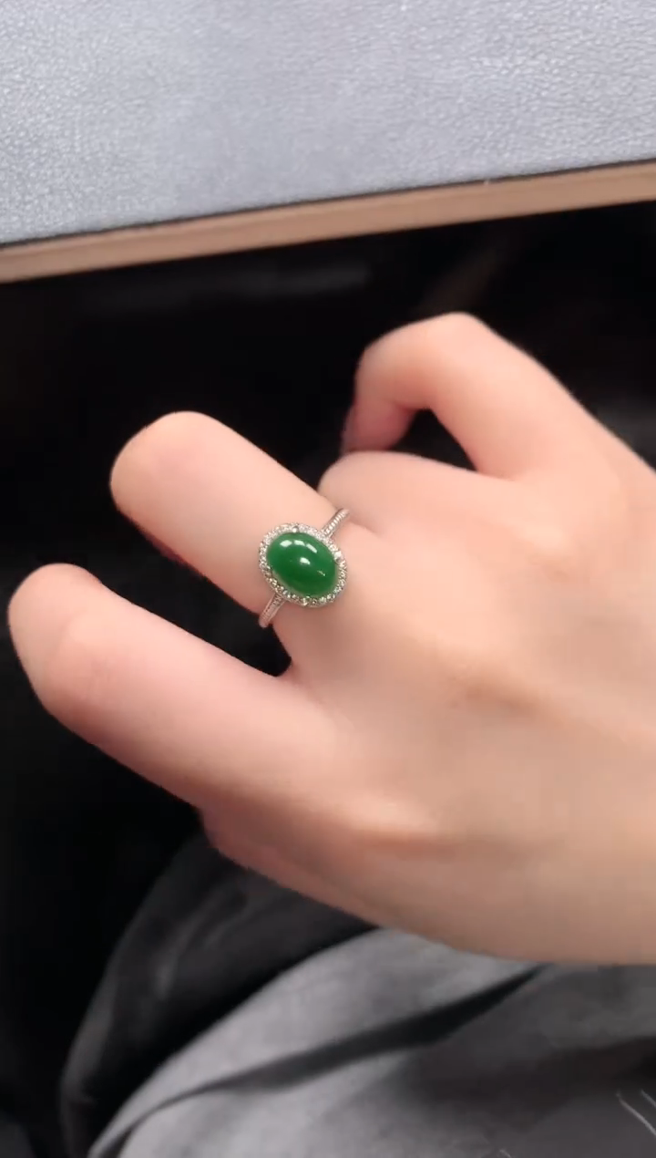 【闪购商品】翡翠戒指银S925镶嵌51242