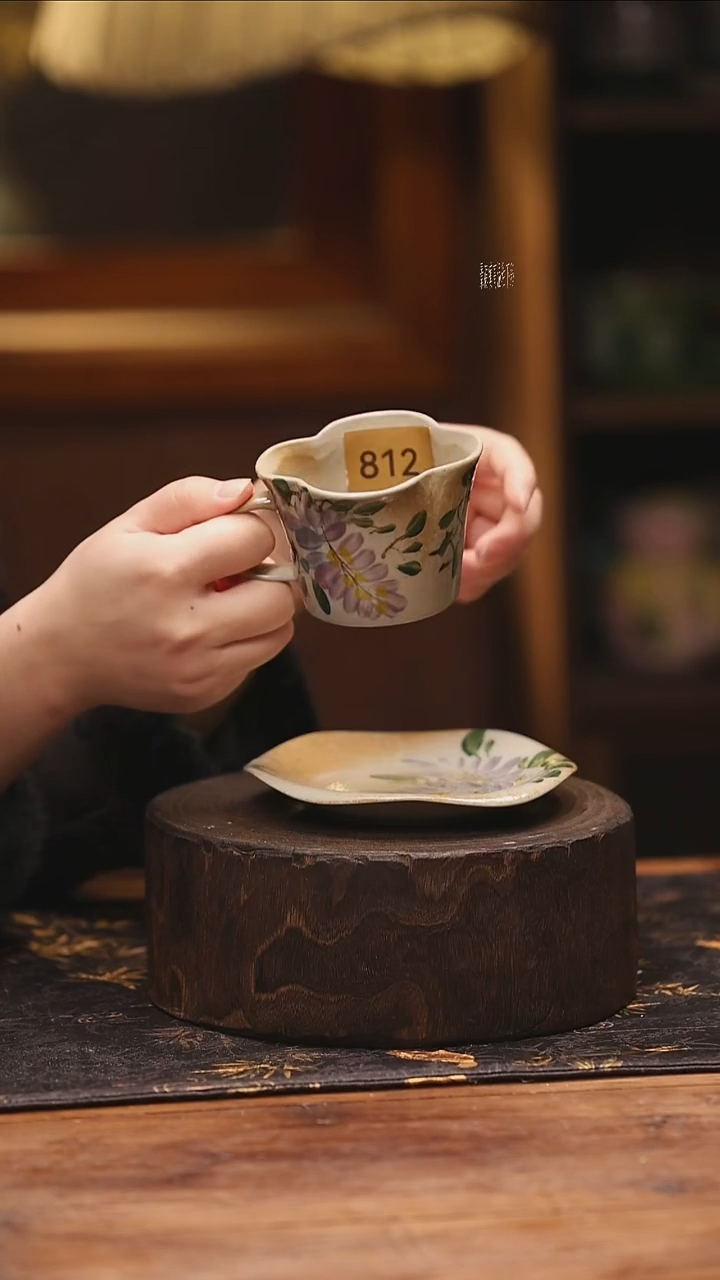 陶瓷景德镇高温釉下手绘陶瓷@L812@