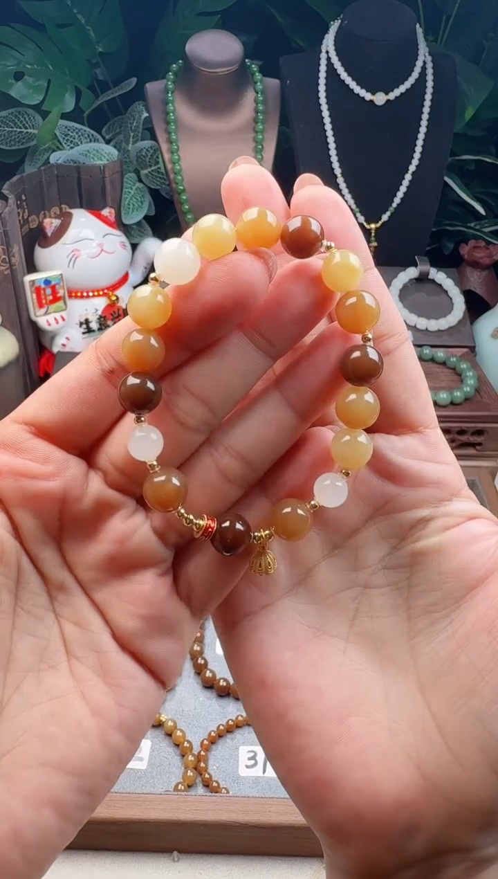 手链未镶嵌和田玉精品10m新疆且末糖玉手串