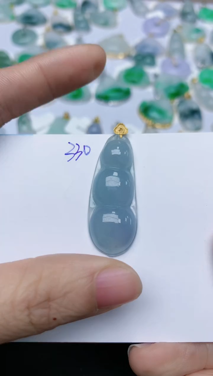【闪购商品】翡翠颈饰18K金镶嵌天然翡翠A货    