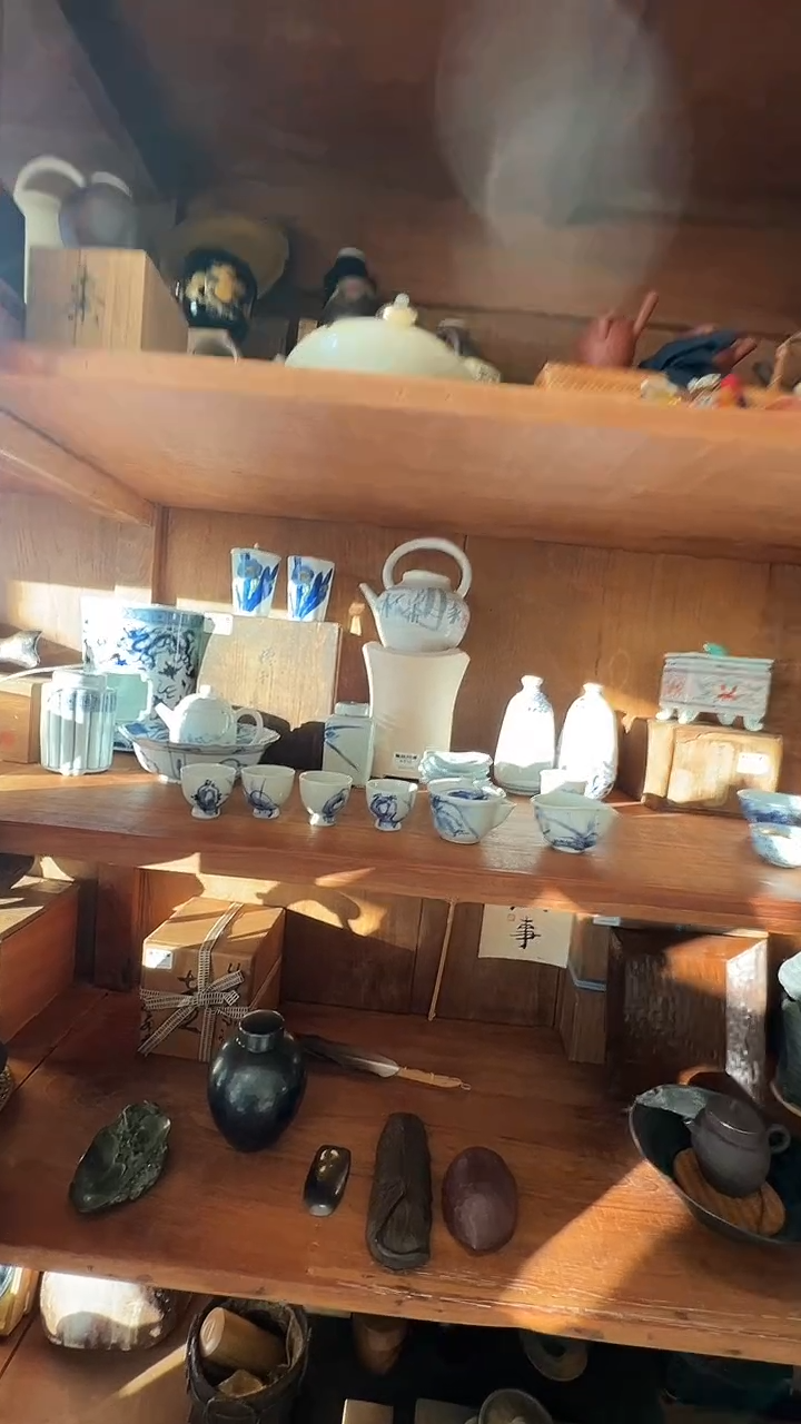 何*茶道摆件0000青花一口小茶杯一套1280  4杯子+1宝瓶+1公道