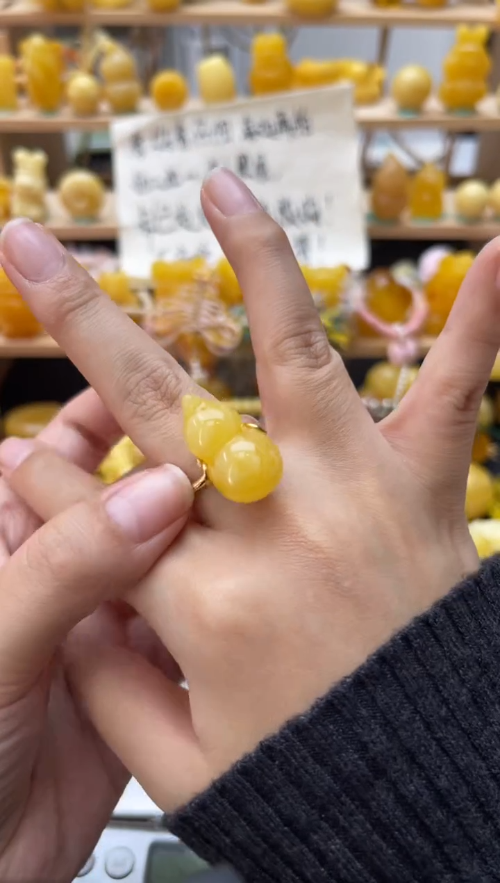 琥珀银S925镶嵌珠宝奇石108琥珀蜜蜡微瑕