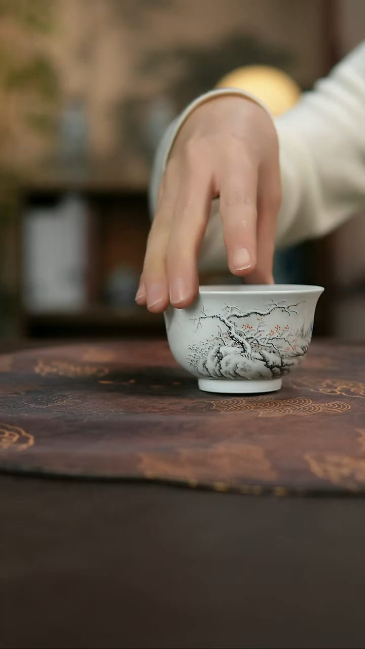 景德镇陶瓷杯碗柴烧多人