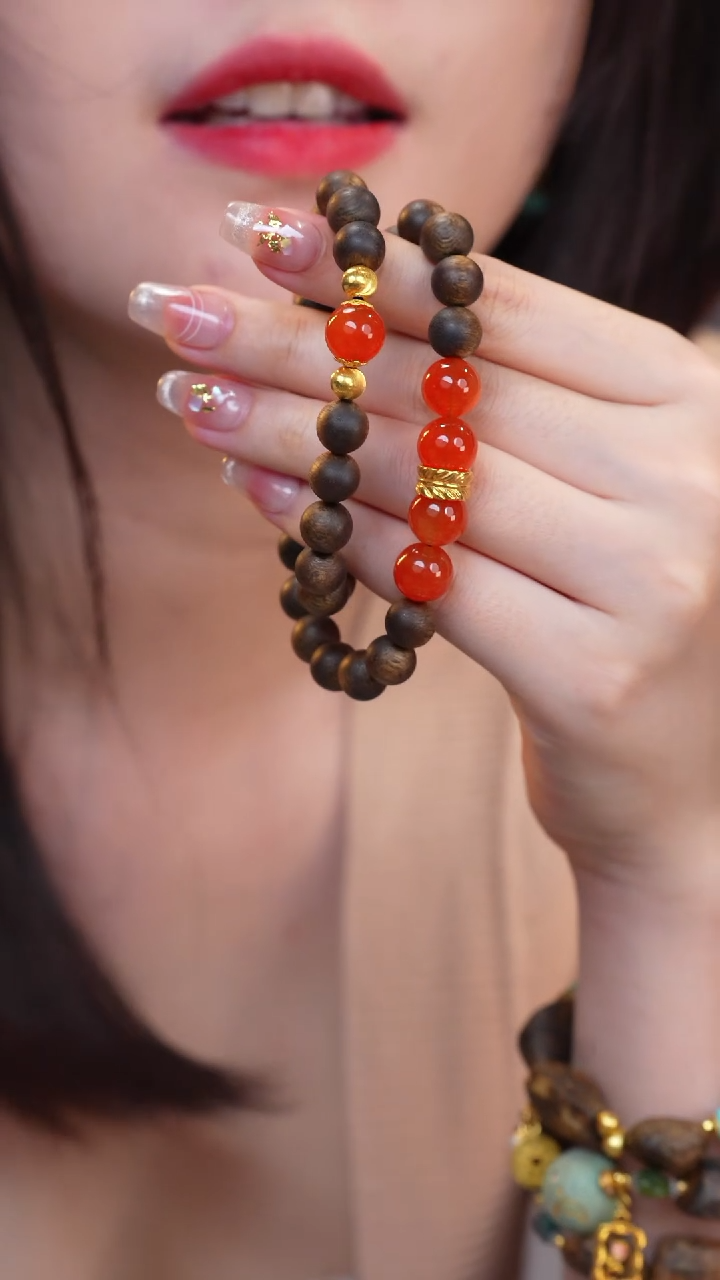 【闪购商品】沉香手串沉水白奇楠8mm双圈cx00118