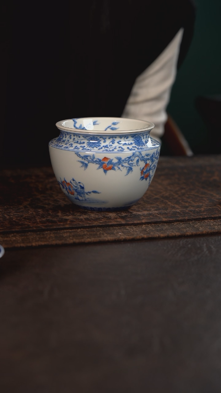 【闪购商品】杯尾款聚澜堂九桃五福水洗带盖