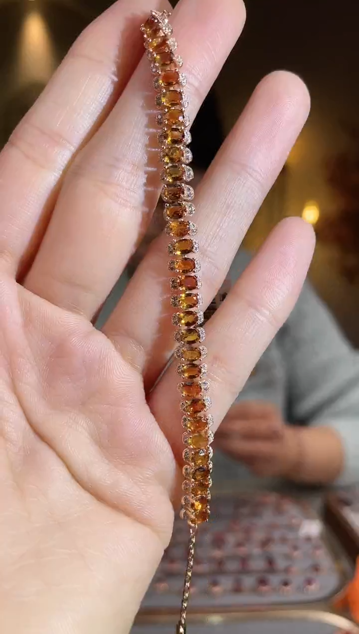 银S925镶嵌手链水晶手链