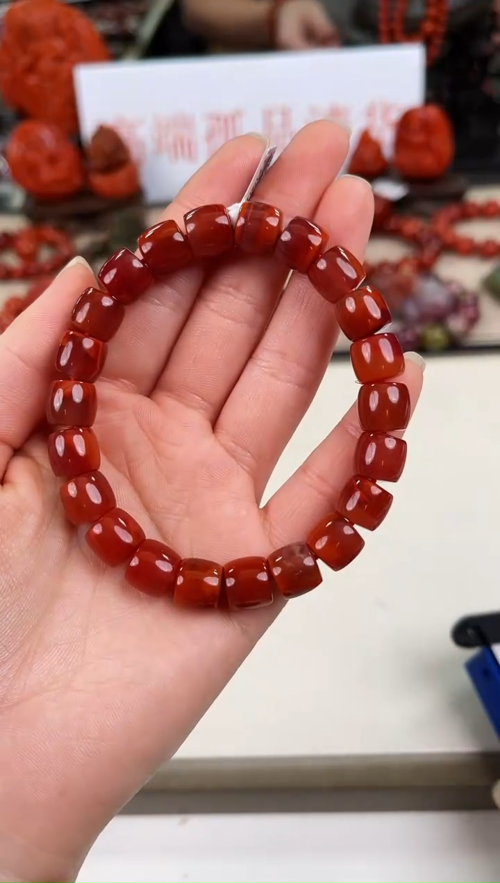 未镶嵌瓦西直切手串10+南红玛瑙（多样式发其一）