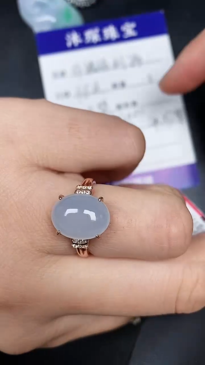 银S925镶嵌戒指翡翠3800