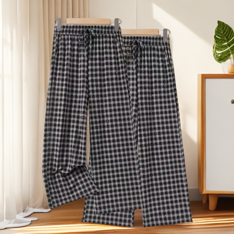 夏季百搭时尚显瘦  高腰宽松休闲洋气舒适直筒裤