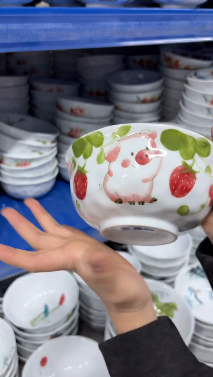 景德镇手绘釉中彩（食品级）捏捏碗