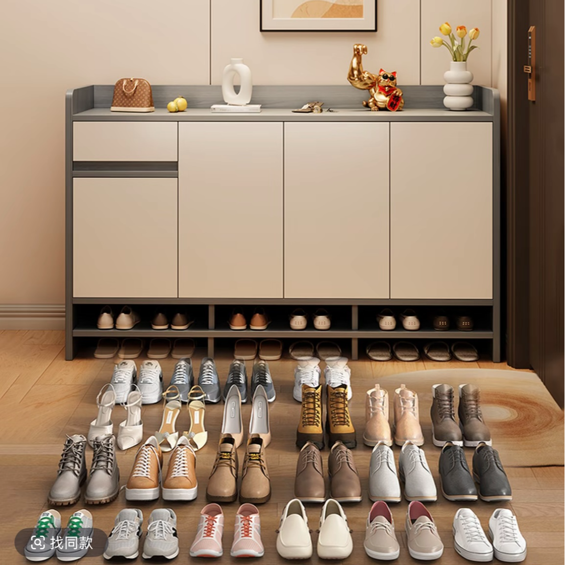 @@2大容量鞋柜门口家用入户客厅楼道外玄关柜一体