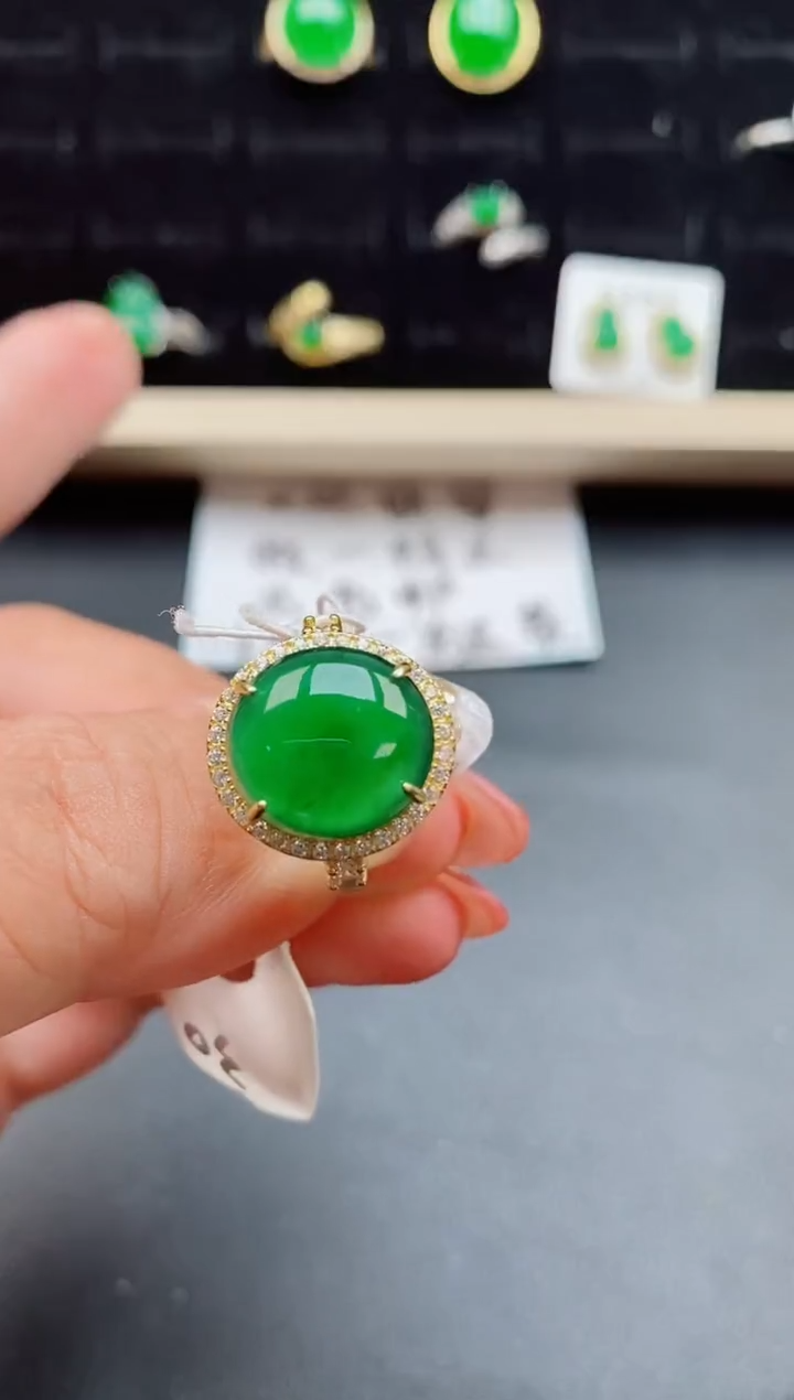 【闪购商品】翡翠戒指银S925镶嵌50800