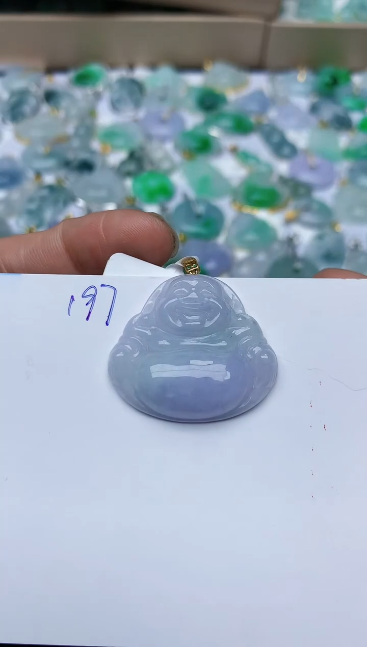 【闪购商品】翡翠颈饰18K金镶嵌天然翡翠A货  