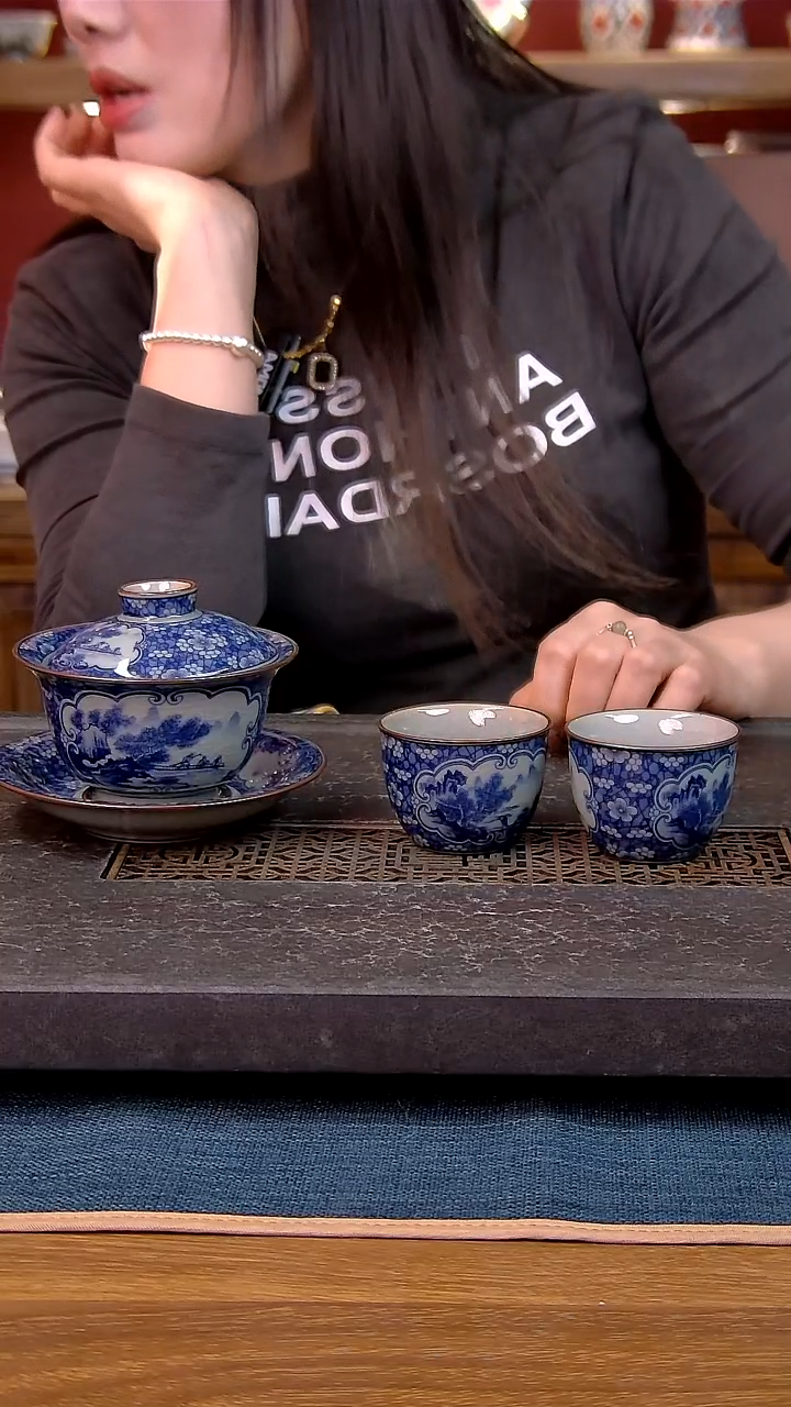 简装家用款3件套 老陶泥开片纹陶瓷茶具