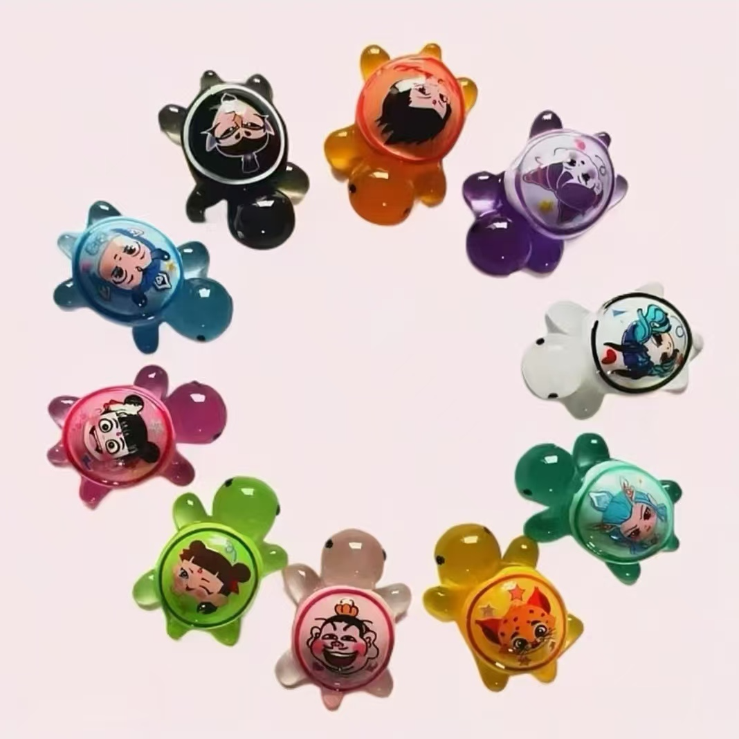 【直播拆】Q版哪吒夜光树脂乌龟对对碰手工创意DIY摆件