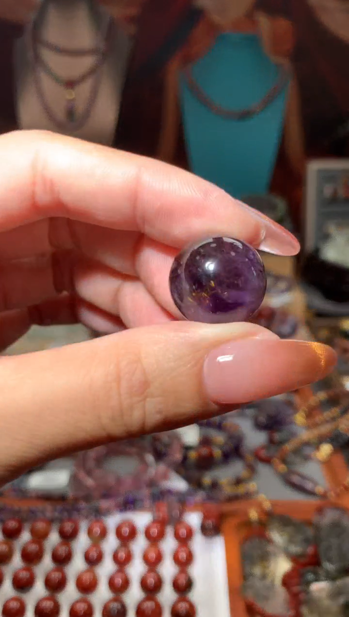 未镶嵌珠宝半成品水晶极光单珠18mm多样性发其1