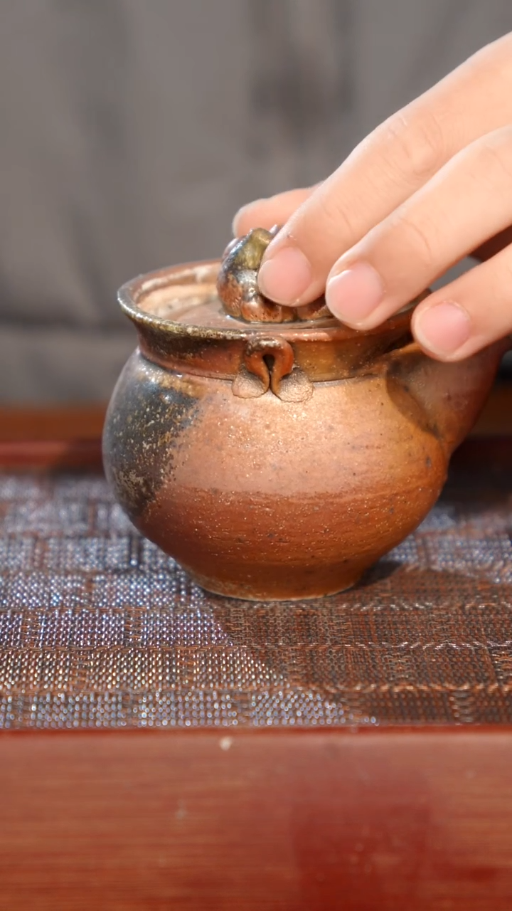 陶瓷奢瓷/瑞寅柴烧茶器（宝瓶）0980