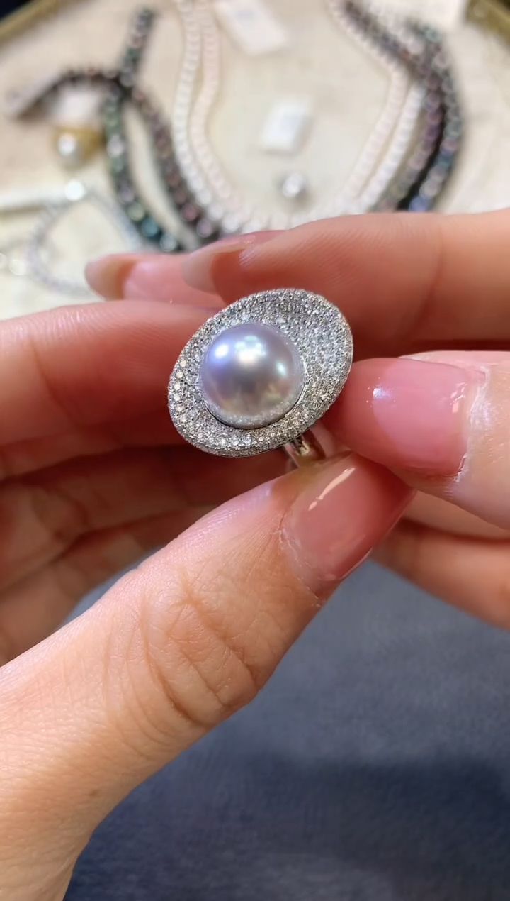 【闪购商品】海水珍珠戒指18K金镶嵌D22