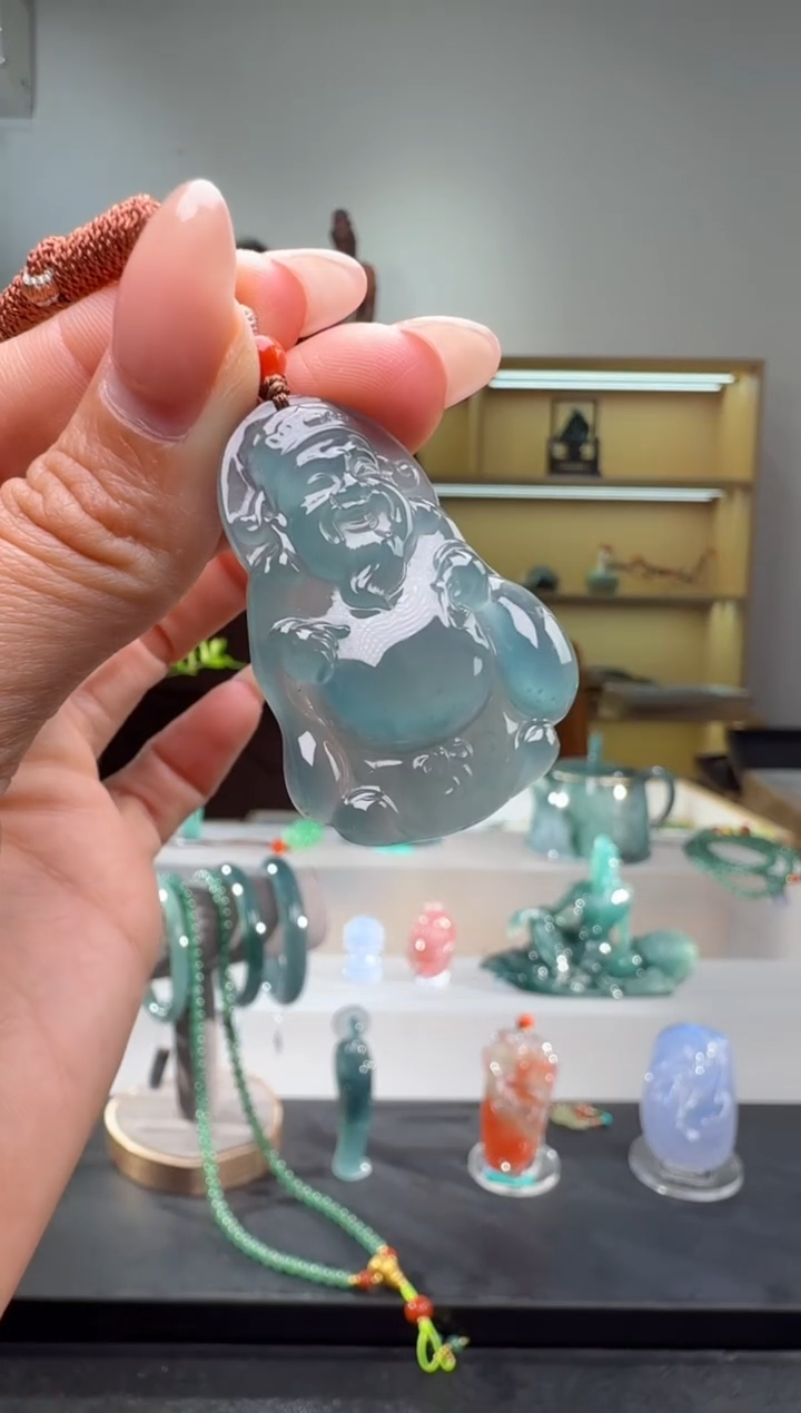 吊坠(不含链)未镶嵌翡翠财神（多样性发其一）