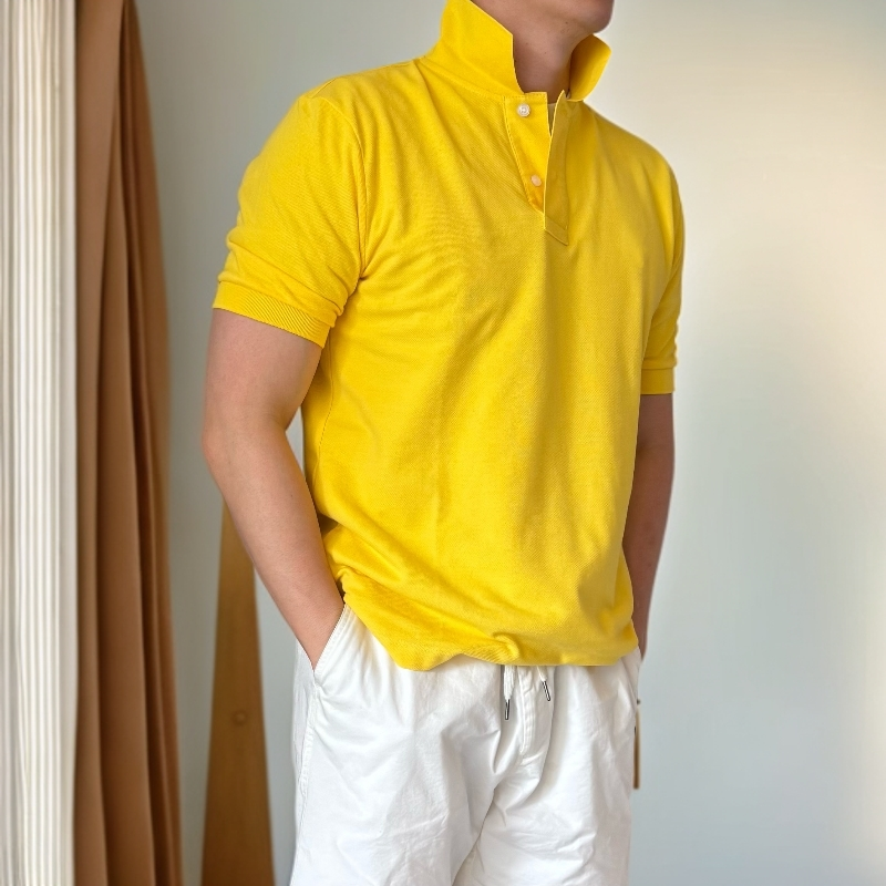 骑士网眼高级感男装前短后长男装POLO衫