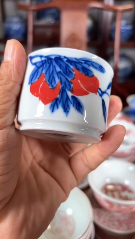 柴窑柿柿如意杯杯