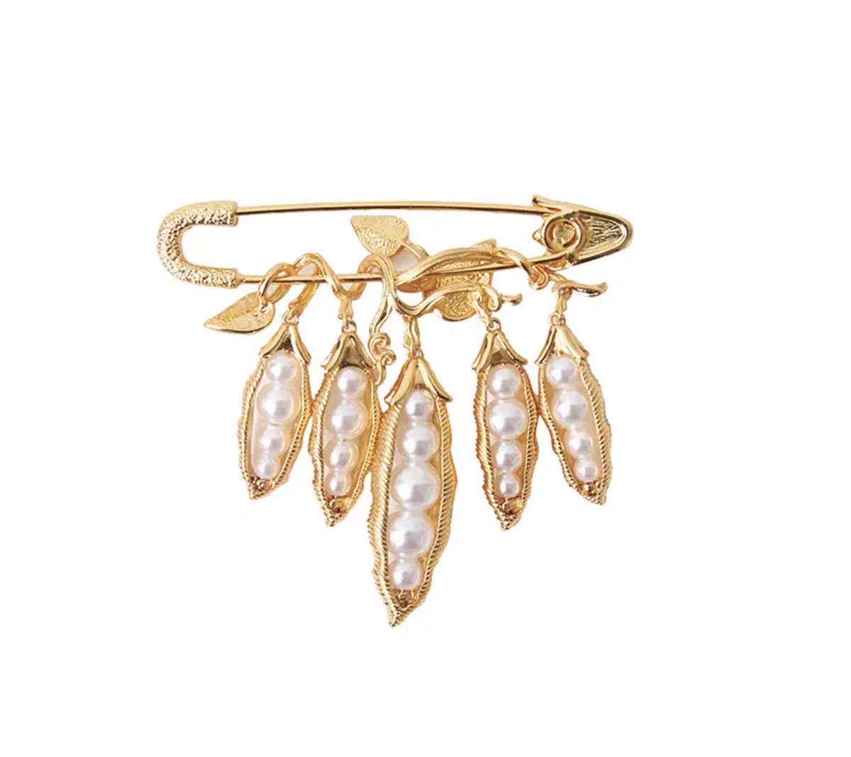 铜合金胸针 季阿玛施新颖2026新款轻奢高档百搭好事花生胸针配饰