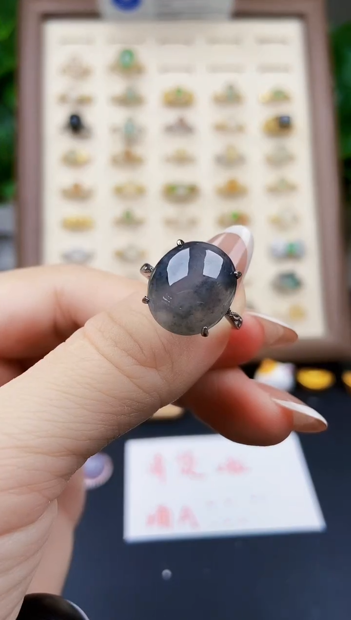 银S925镶嵌戒指翡翠21