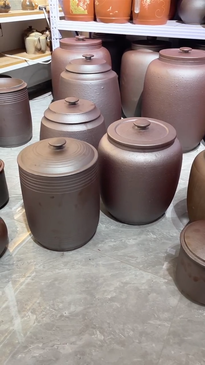 陶农***器汽烧茶叶缸