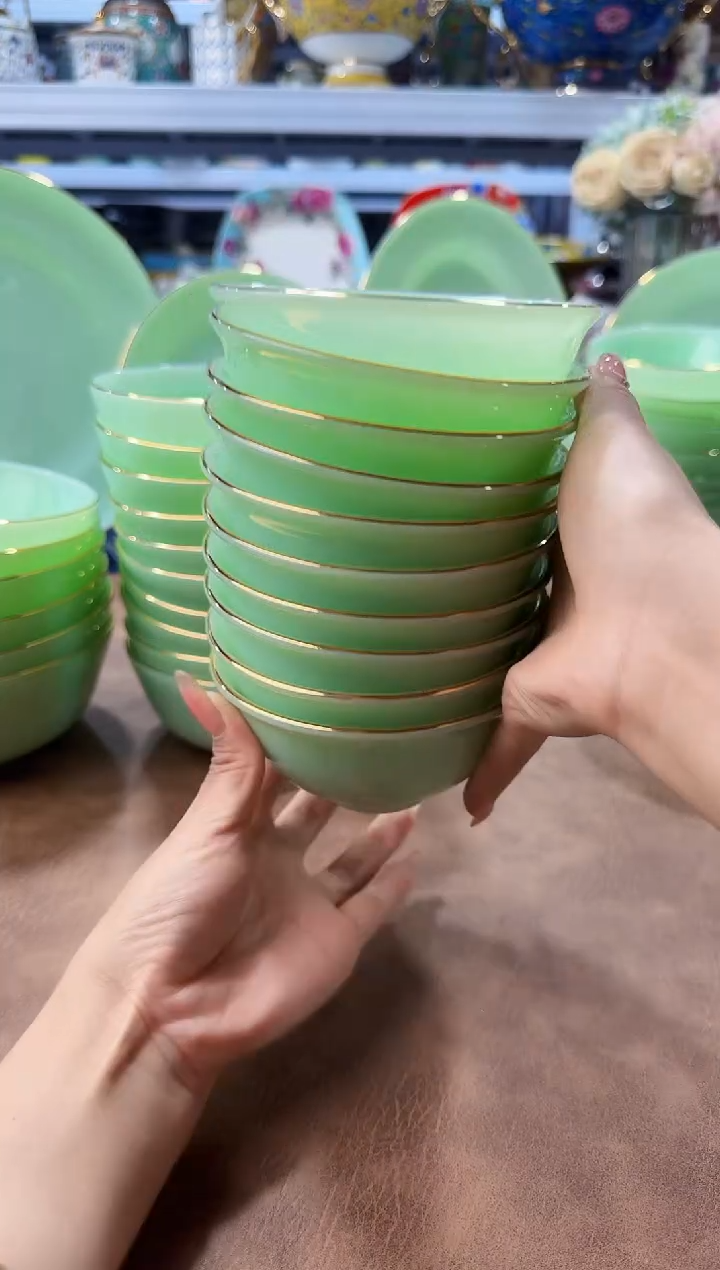 玉瓷4.5英寸饭碗10个景德镇餐具