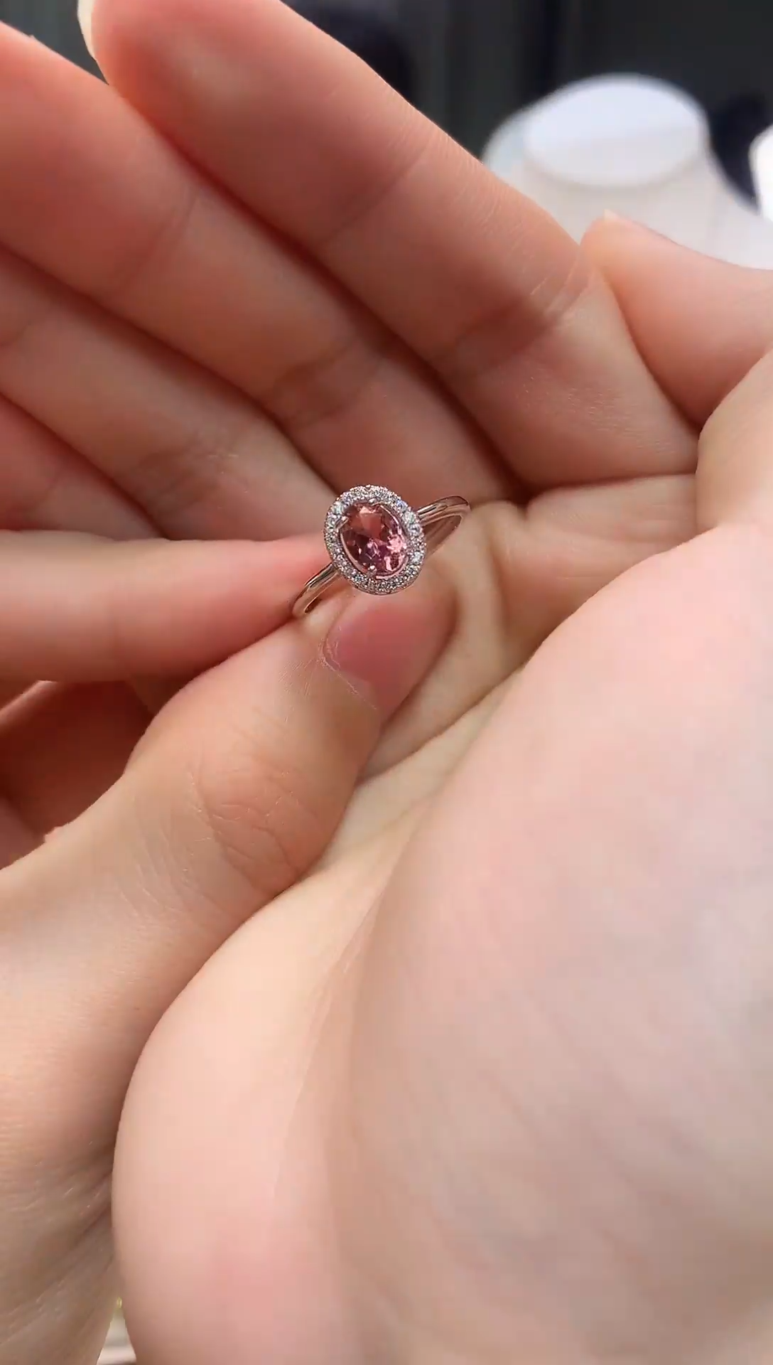 银S925镶嵌戒指碧玺J31-4