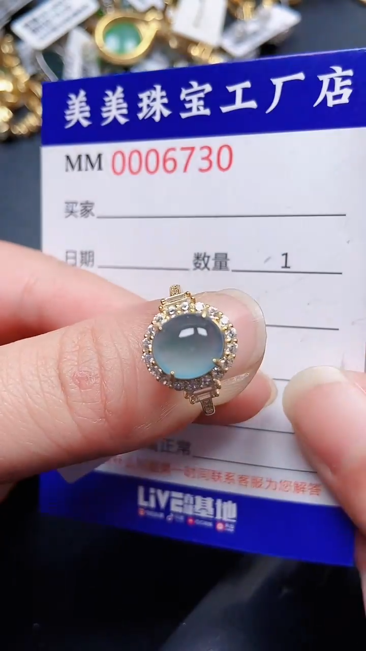 颈饰银S925镶嵌翡翠6730